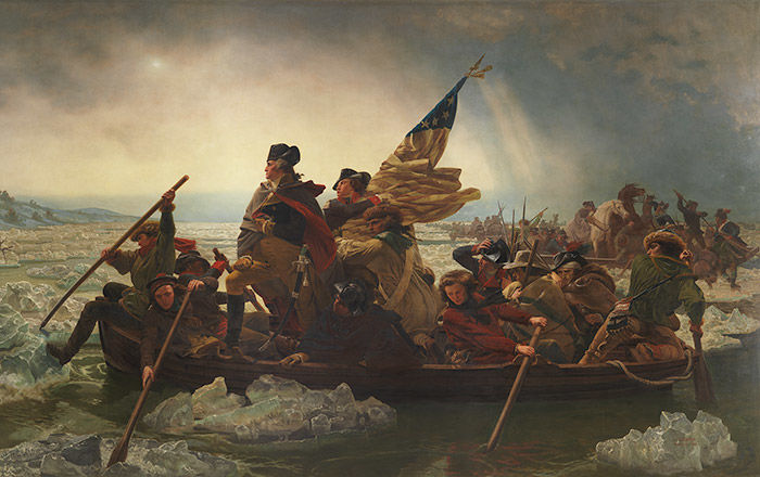 Emanuel Leutze's 1851 painting of George Washington crossing the Delaware River